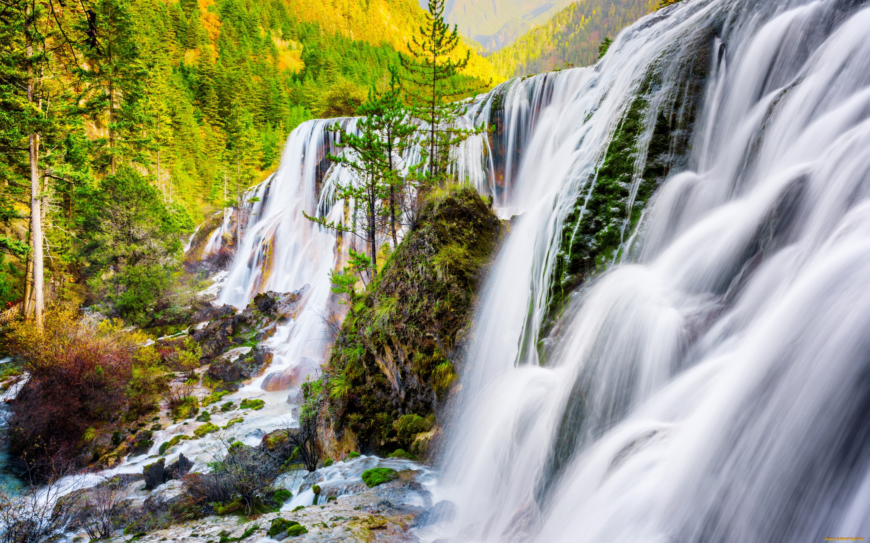 , , , , sichuan, province, , , , , , pearl, shoal, waterfall, , 